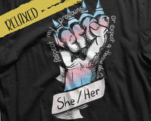Load image into Gallery viewer, Trans Respect My Pronouns Tee | Transgender Pride Tee | Trans Tshirt | LGBTQ+ Shirts
