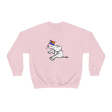 Load image into Gallery viewer, White Elephant Holiday Pride Flag Crewneck Sweatshirt