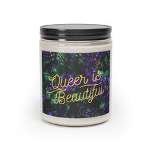 Load image into Gallery viewer, Queer is beautiful Scented Candle, 9oz (floral design)