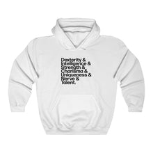 Load image into Gallery viewer, D&D Charisma Uniqueness Nerve & Talent Hoodie