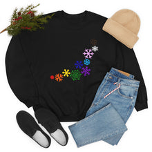 Load image into Gallery viewer, Rainbow Snowflakes Crewneck Sweatshirt