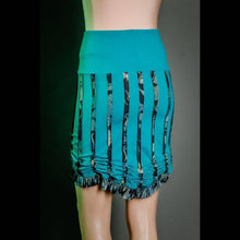 Load image into Gallery viewer, High Low Heaven Skirt Teal & Blue Floral