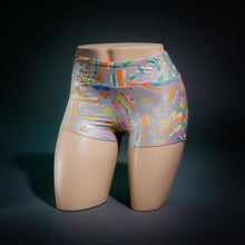 Load image into Gallery viewer, Peak-a-Boo Shorts Silver Butterfly