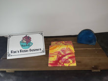 Load image into Gallery viewer, Orange Flame - Acrylic Flow Ceramic Tile Coaster