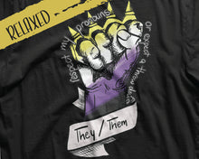 Load image into Gallery viewer, Nonbinary Respect My Pronouns Tee | Nonbinary Pride Tee | Enby Tshirt | LGBTQ+ Shirts