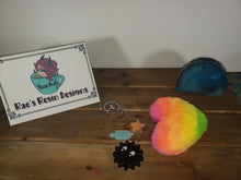 Load image into Gallery viewer, Rainbow Pride Glow in the Dark Soot Sprite Pom Pom Keychain Or Purse Charm