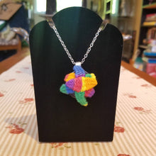 Load image into Gallery viewer, Rainbow LGBTQ pride necklace with succulents