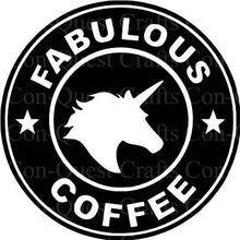 Load image into Gallery viewer, Fabulous Flamingo/Unicorn Coffee Permanent Decal - DECAL ONLY