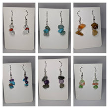 Load image into Gallery viewer, Genuine Semi-Precious Stone Stack Earrings, Various stones and custom stack available.