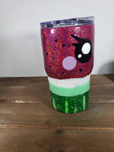Load image into Gallery viewer, Hand Painted Kawaii Watermelon 14 oz Acrylic Tumbler