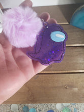 Load image into Gallery viewer, Resin Among Us Ghost Pom Pom Keychain or Bag Charm