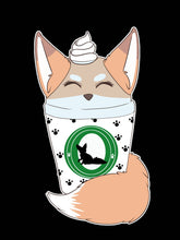 Load image into Gallery viewer, Fox Latte Vinyl Sticker