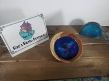 Load image into Gallery viewer, Purple Nebula Wood And Resin Trinket/Ring Bowl