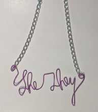 Load image into Gallery viewer, She/They Talisman Necklace - Purple