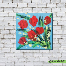 Load image into Gallery viewer, "Poppy Love" -  Original Acrylic Floral Painting