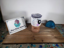 Load image into Gallery viewer, Kawaii Hot Chocolate and Marshmallow 14oz Acrylic Glitter Tumbler