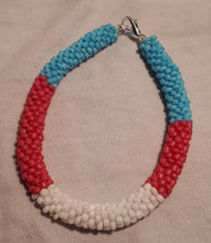 Load image into Gallery viewer, Handmade Bead Bracelet - Transgender Pride Flag