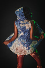 Load image into Gallery viewer, Rhapsody Ruffle Vest in Blue and Beige Lace