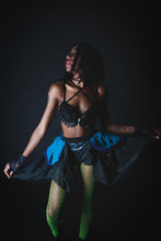 Load image into Gallery viewer, Scout Me Up Bustle Skirt in Cerulean, Indigo and Sparkle Noir