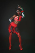 Load image into Gallery viewer, Perky Pixie Skirt in Red & Black