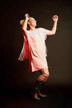 Load image into Gallery viewer, Stars Aligned T-Shirt Dress - Just Peachy