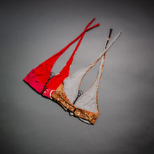 Load image into Gallery viewer, Need a Lift? Halter Crop Top Flirt with Me Floral - Red