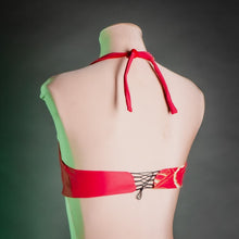 Load image into Gallery viewer, Need a Lift? Halter Crop Top Flirt with Me Floral - Red