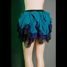 Load image into Gallery viewer, Scout Me Up Bustle Skirt in Cerulean, Indigo and Sparkle Noir