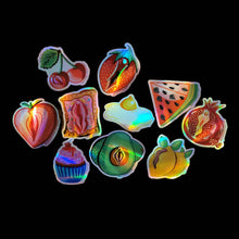 Load image into Gallery viewer, Food-Genital/Vulva/Nipple Permanent Holographic waterproof Stickers