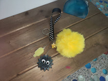 Load image into Gallery viewer, Soot Sprite Pompom Resin Keychain or Purse Charm