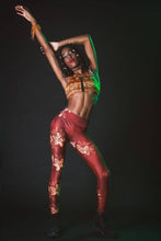 Load image into Gallery viewer, Flirt with Me Floral Leggings Brown Blend