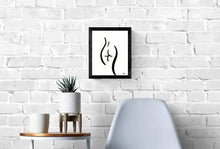 Load image into Gallery viewer, Body Positive Line Art, Bum Waist Nude Art, Female Figure Art Print, Minimalist Wall Art, Boob Art Print, Curvy Art Poster, Line Drawing