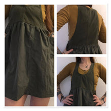 Load image into Gallery viewer, linen pinafore dress, size 8-12