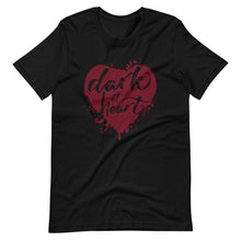 Load image into Gallery viewer, Dark At Heart Tee | Goth Tshirts | Red and Black Tee | Gray and Black Tee