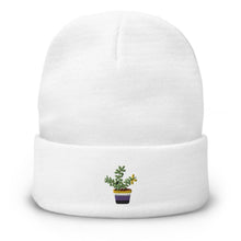 Load image into Gallery viewer, Non Binary plant embroidered beanie