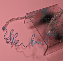 Load image into Gallery viewer, She/Her Talisman Necklace - Blue