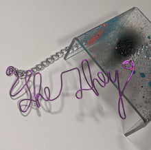 Load image into Gallery viewer, She/They Talisman Necklace - Purple