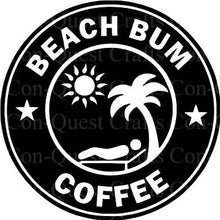 Load image into Gallery viewer, Beach Bum Coffee Permanent Decal - DECAL ONLY