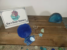Load image into Gallery viewer, Blue Crewmate Among Us Glow in the Dark Resin keychain or purse charm
