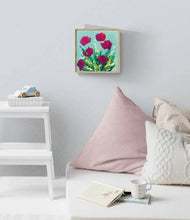 Load image into Gallery viewer, "Poppy Green" -  Original Acrylic Floral Painting