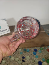 Load image into Gallery viewer, Red and Clear Glitter 25oz Snow Globe Shaker Acrylic Tumbler