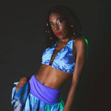 Load image into Gallery viewer, Need a Lift? Halter Crop Top Beguiling Blue