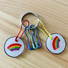 Load image into Gallery viewer, Rainbow Logo Stitch Markers