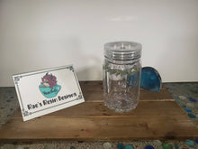 Load image into Gallery viewer, Silver and Pink 20 oz Mason jar Snow Globe Shaker Tumbler