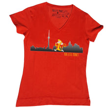 Load image into Gallery viewer, run little monkey bamboo running shirt toronto skyline