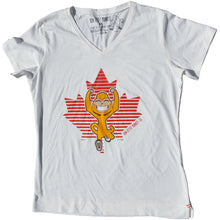 Load image into Gallery viewer, women's bamboo running shirt maple leaf