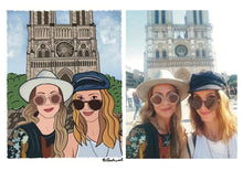 Load image into Gallery viewer, Custom Colour Cartoon Digital Couples Portrait ( with option of printing on paper or canvas)