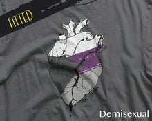 Load image into Gallery viewer, Not Broken Fitted Tee | Asexual Pride Tee | Demisexual Pride Tee | Gray Ace Pride Tee | LGBTQ+ Shirts