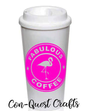 Load image into Gallery viewer, Fabulous Flamingo/Unicorn Coffee Permanent Decal - DECAL ONLY