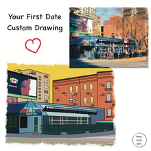 Load image into Gallery viewer, Your First Date Custom Digital Drawing
